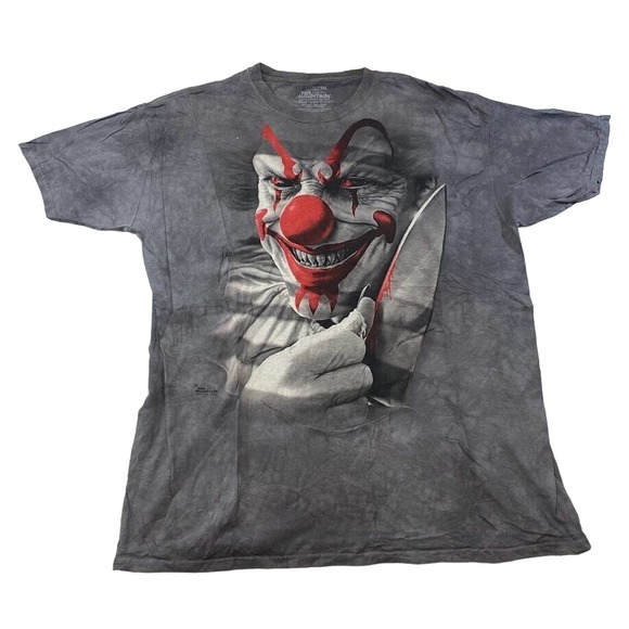 The Mountain Killer Clown Graphic Tee Thrifted Vintage Style Size 2XL - Picture 1 of 8